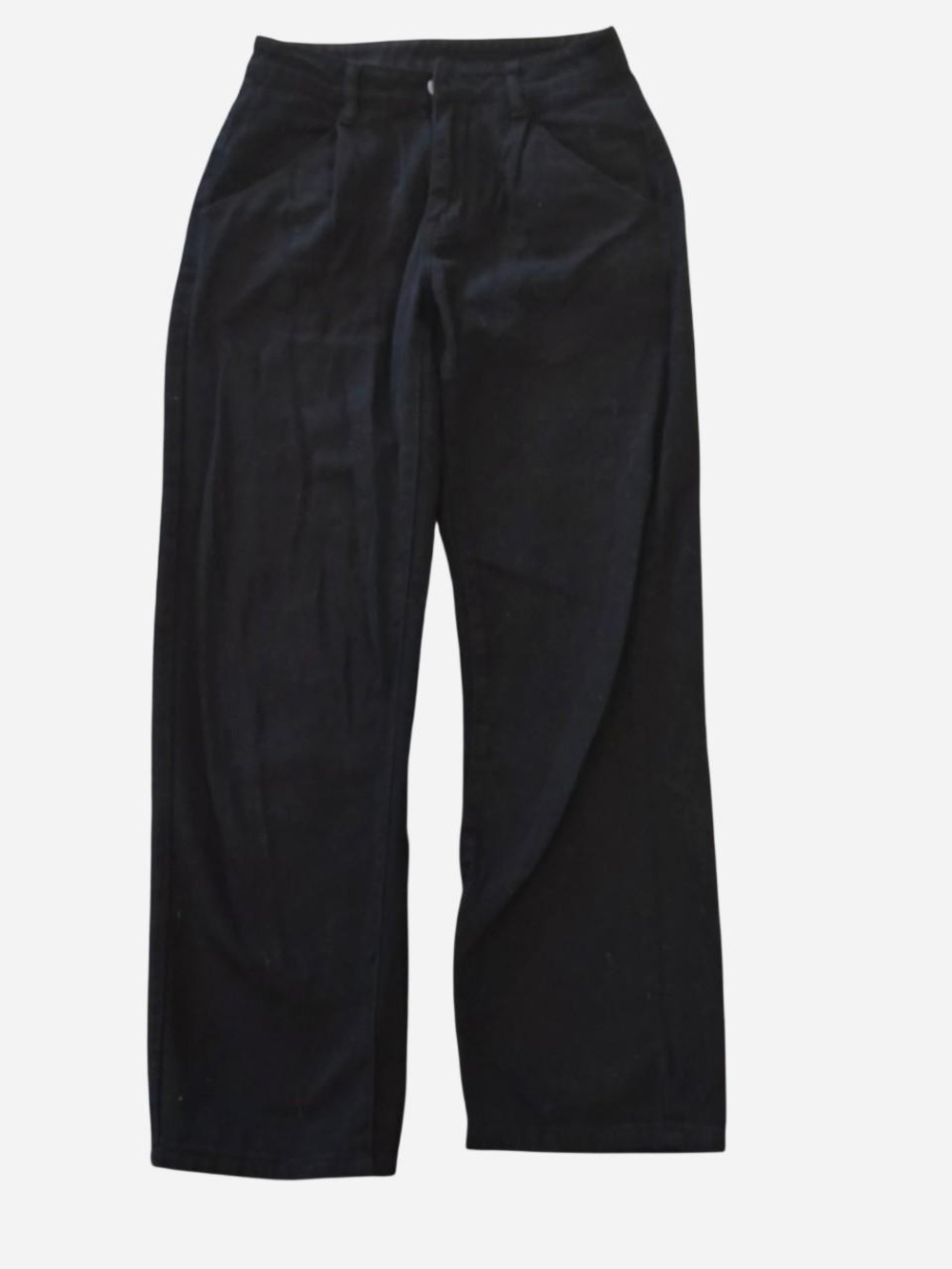SHEIN Black Women's Straight-Leg Jeans